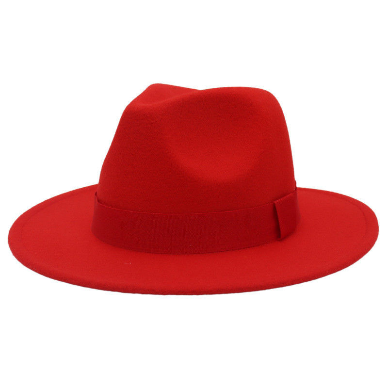 British Style Lace Accessory Cashmere Felt Hat para Homens e Mulheres em Four Seasons Jazz Hat