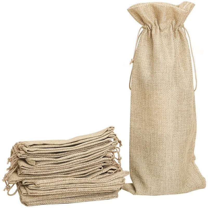 Acessível OEM/ODM Nature Color Jute Pouch Drawstring Bag para armazenamento de cânhamo ecológico
