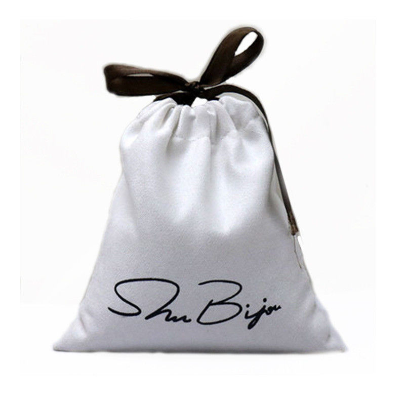 Saco de cordas de linho de algodão personalizado com cor e logotipo personalizados