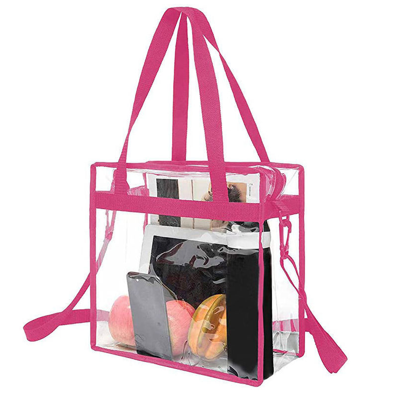 Nenhuma Decoração Saco de PVC transparente com fecho de fecho e correia ajustável