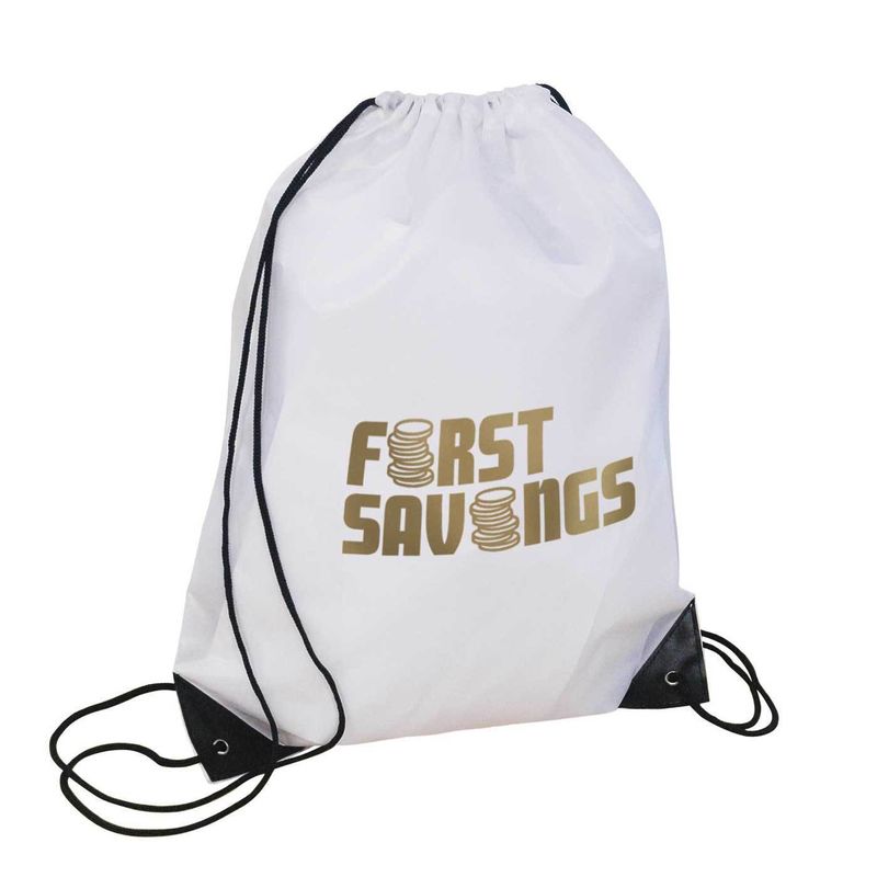 OEM/ODM Aceitação Logotipo personalizado Mochila de poliéster com cordas para viagens e esportes