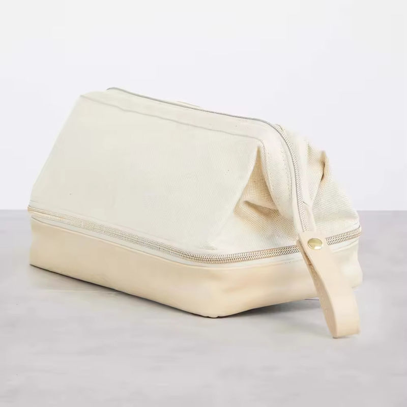 Saco de maquilhagem com fecho de fecho para armazenamento seguro de produtos de marca privada