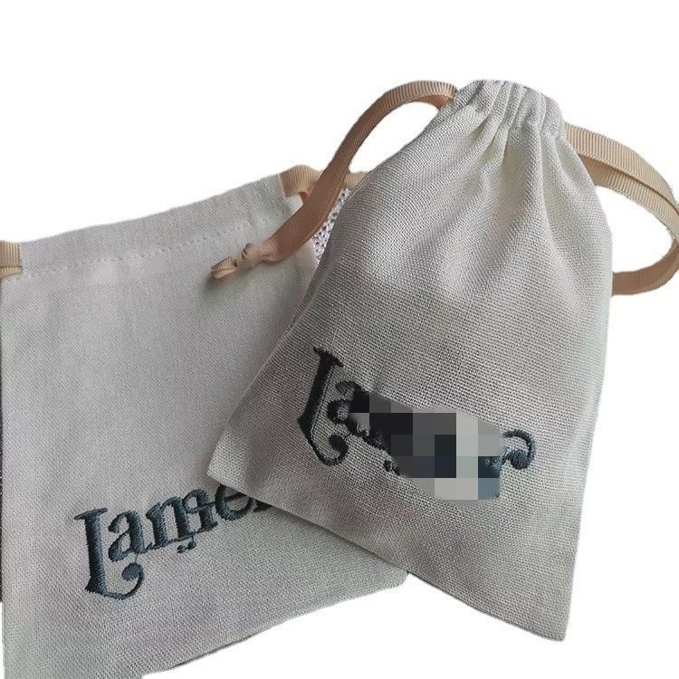 Saco de cordas de juto de linho perfeito para jóias e armazenamento digital reutilizável
