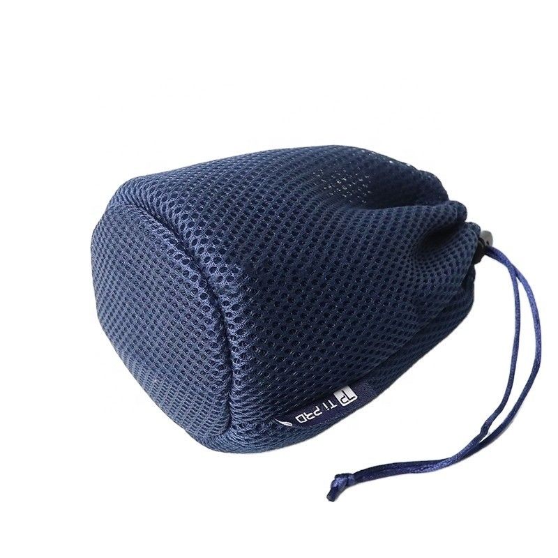 Bolsa de cordas de tração de baixo redondo de cor personalizada para armazenamento de fones de ouvido e cabo de dados