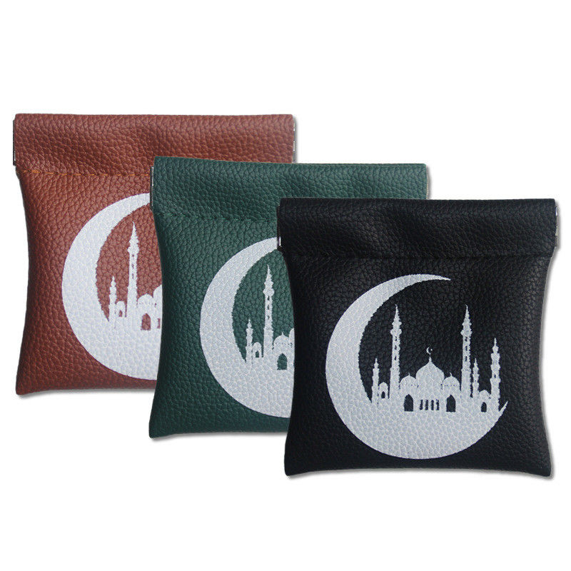 Bolsa de moedas de couro compacto para muçulmanos cor personalizada material de couro genuíno