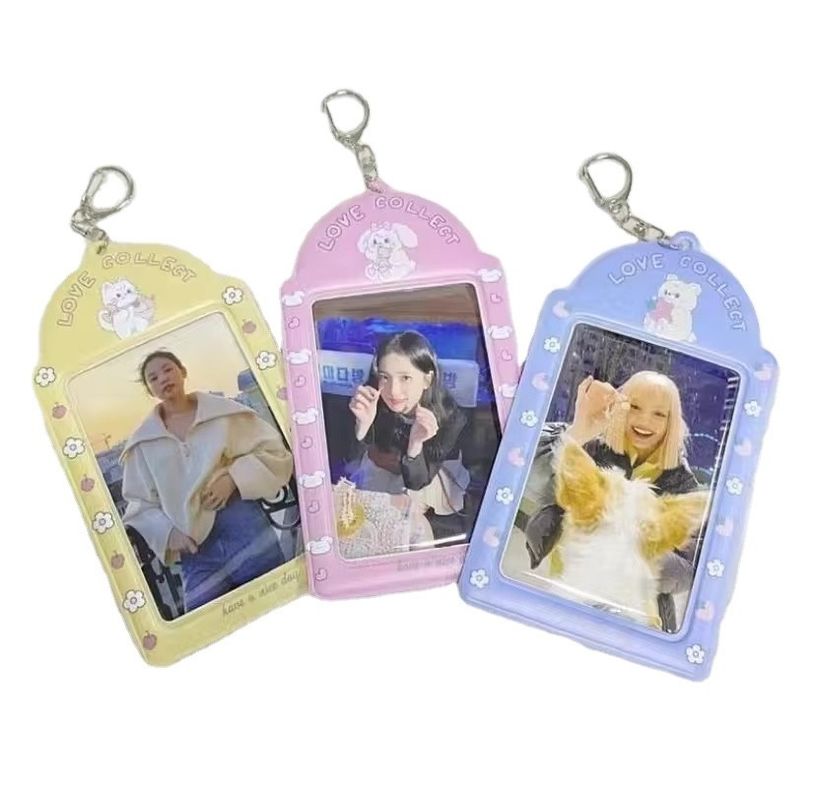 Custom Design Cute Korea Fashion Pc Holder Pvc Card Cover Photo Case Aceito OEM/ODM
