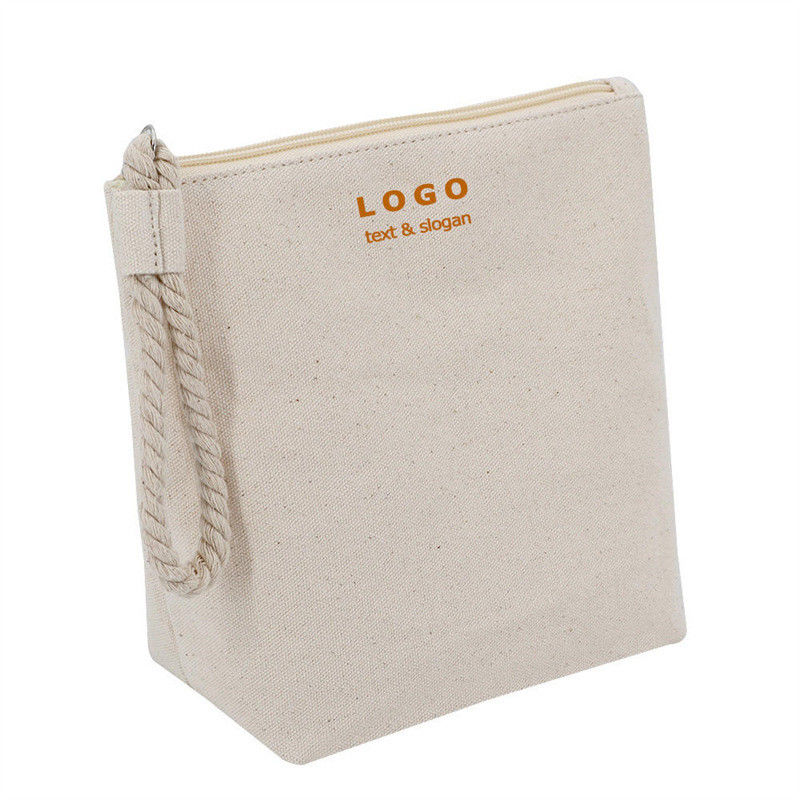 OEM/ODM Aceitável Saco de Maquiagem Calico de Algodão com Zipper para viagens naturais recicladas