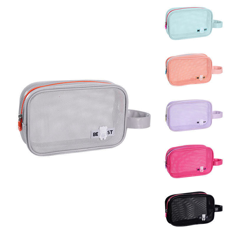 Saco de praia de malha de poliéster para viagens de negócios e férias O acessório de viagem perfeito