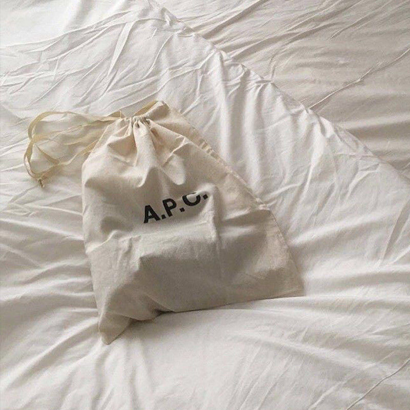 Impressão de logotipo personalizado de lona de algodão Saco de sapatos para armazenamento de presentes Tamanho médio 30-50cm