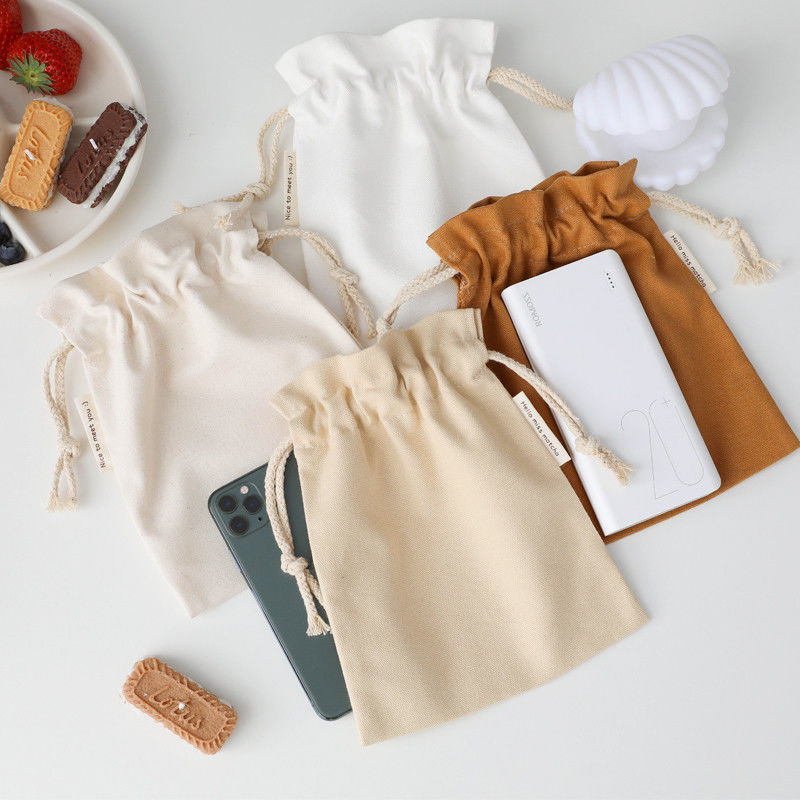Saco de cordas de algodão natural e ecológico