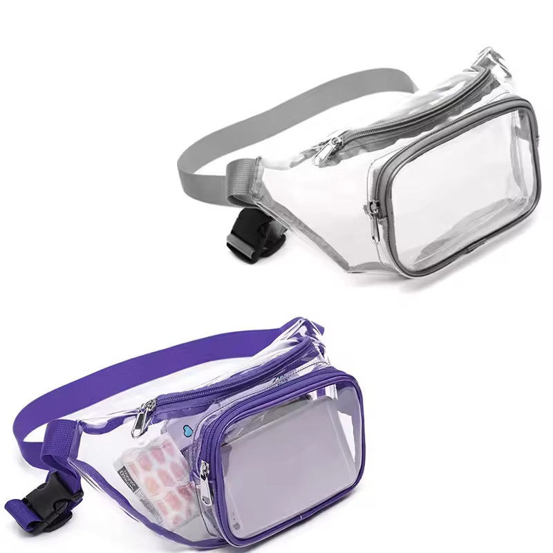 Custom Outdoor Waterproof PVC Clear Fanny Pack OEM/ODM Perfeito para homens e mulheres em movimento