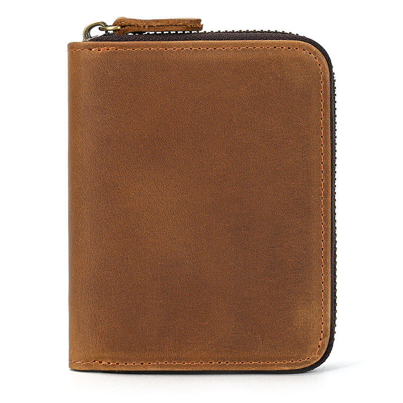 Carteira de couro genuíno para homens com carteira de carteira bolsa curta carteiras de fecho para padrão
