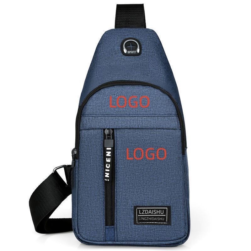 Bolsa de mensageiro versátil com logotipo personalizado Ideal para escritório casual ou saídas de encontro masculino