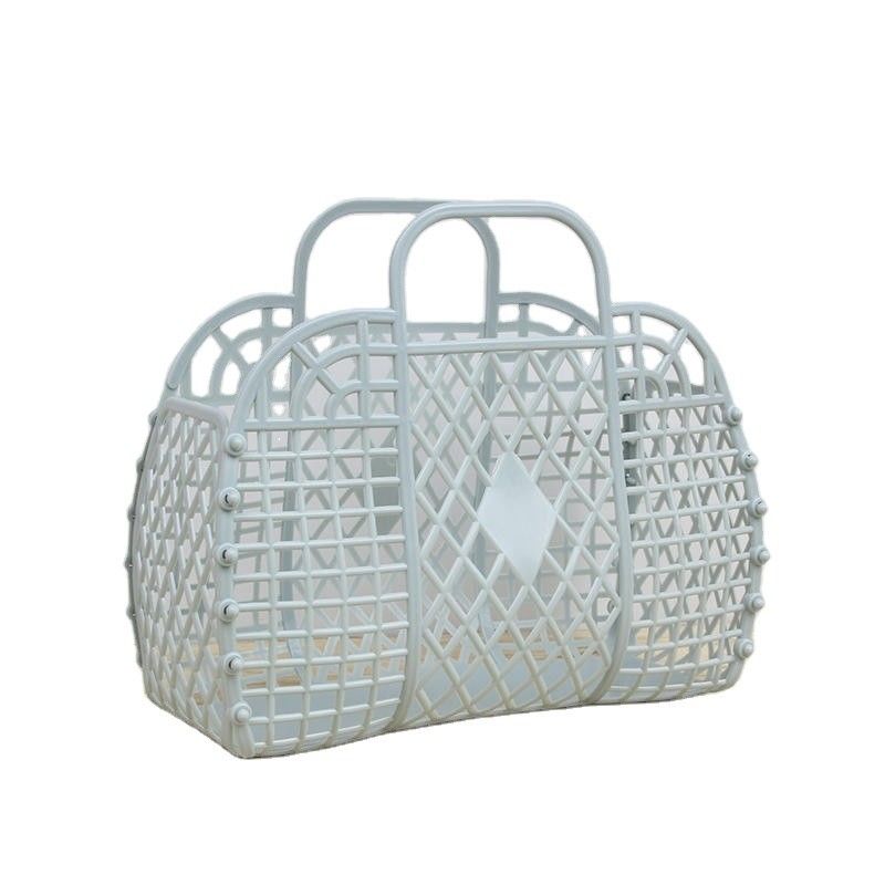 Saco de praia para crianças Cesto de presente reutilizável de fechamento aberto Saco de plástico para meninas e mais