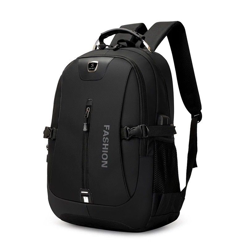 Material principal Oxford Custom Logo USB Mochila escolar para esportes casuais e laptop