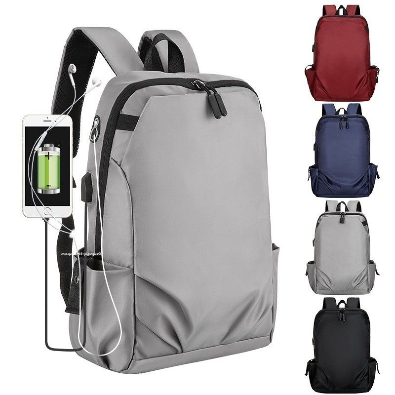 Mochila portátil Oxford com porta de carregamento USB e computador para viagens de negócios