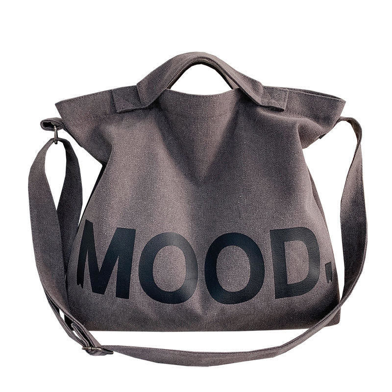 Logotipo personalizado Simplicidade Saco de Tote Feminino de Grande Capacidade com Zipper em tela de tecido