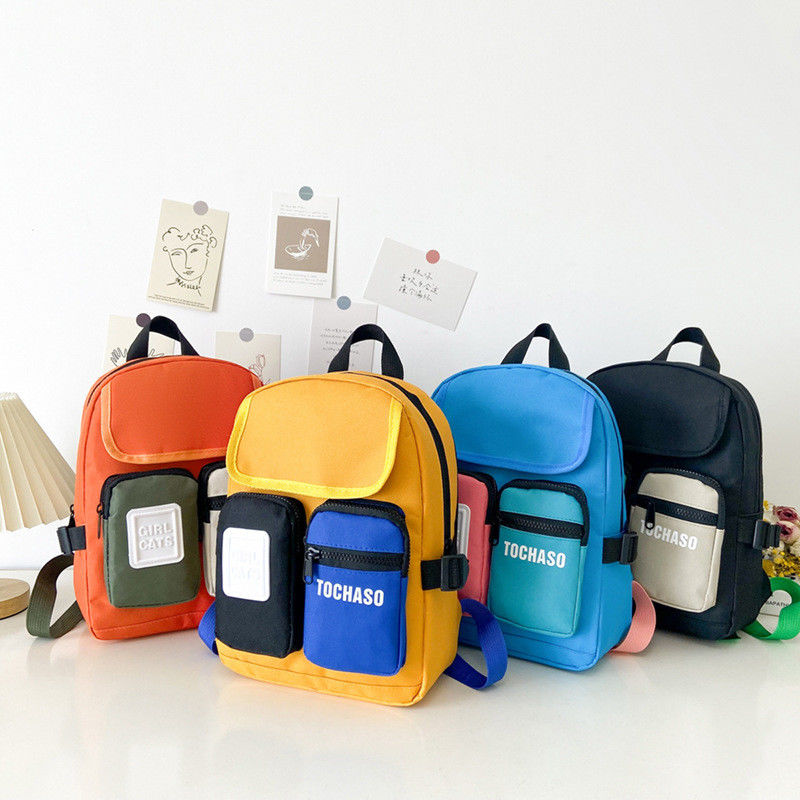 Crianças coloridas personalizadas Crianças pequenas Mochila de livros para crianças