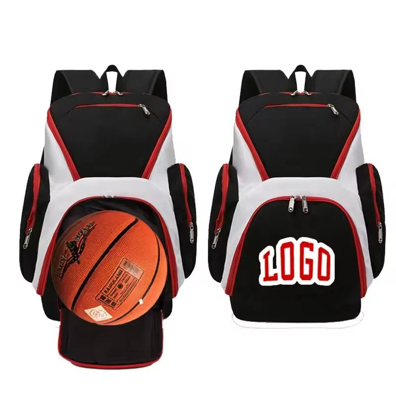 Mochila de Basquetebol de Equipa Mochila de ginástica esportiva masculina com padrão de letras e fecho com fecho de fecho