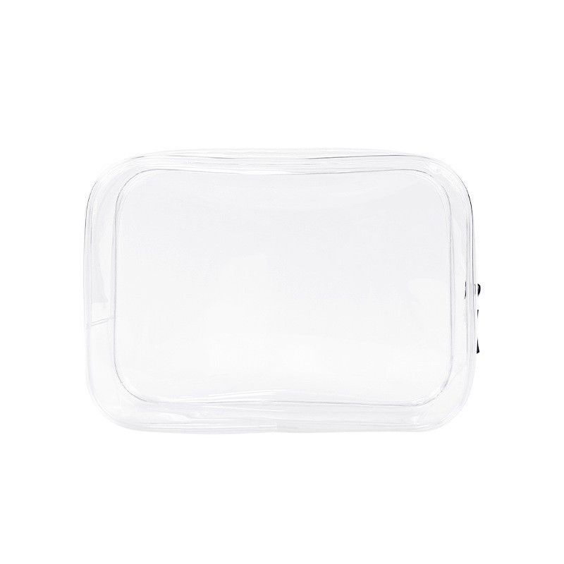 Saco de plástico com fecho de fechadura de higiene cosmética de tamanho personalizado Logotipo Saco de maquiagem clara para mulheres Estilo de moda