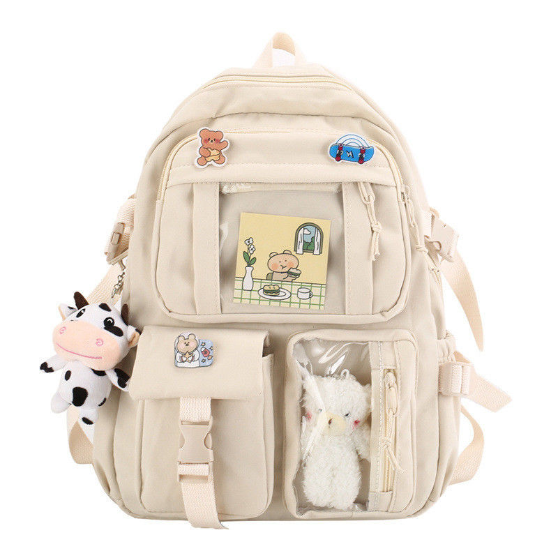 Mochila coreana personalizada de cor chinesa mochilas escolares Kawai bonitas para meninas do ensino médio
