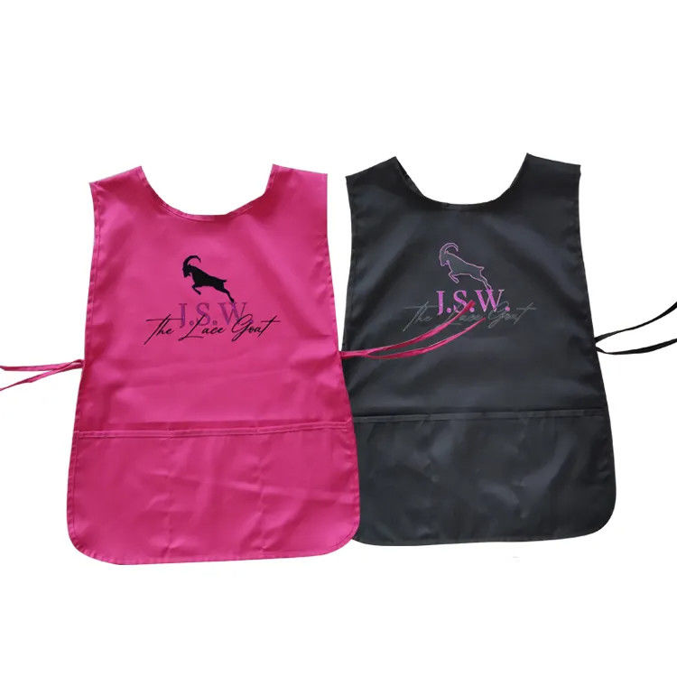 Uniforme de unhas unisex ajustável com três bolsos grandes