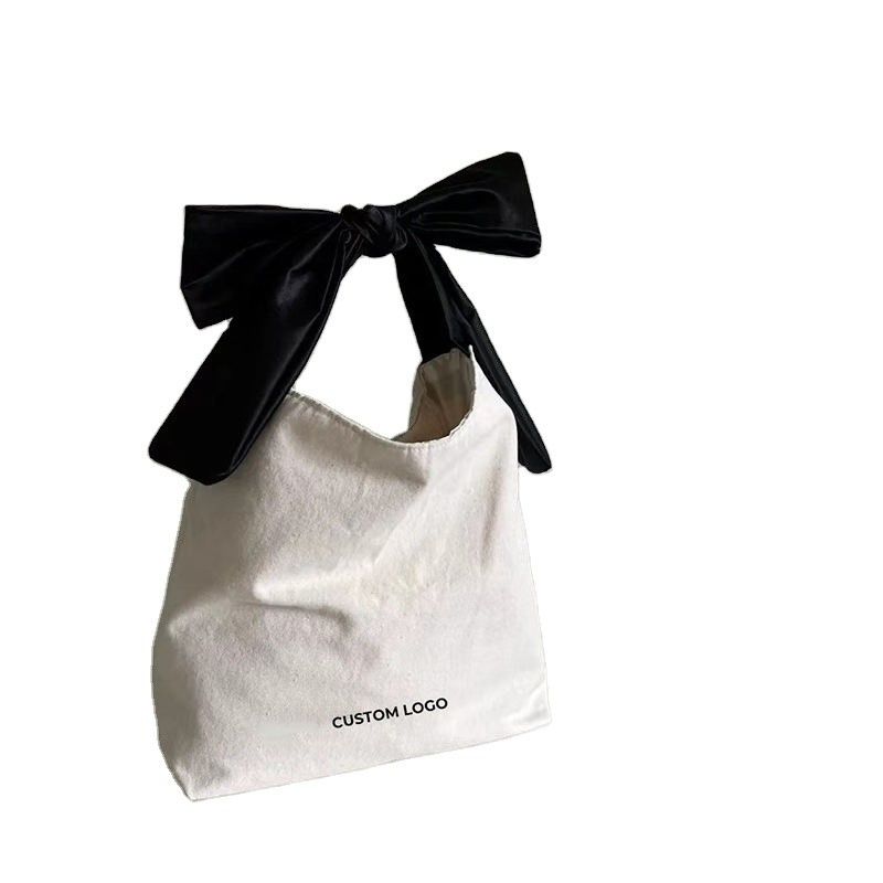 Poliéster revestimento Eco-friendly reciclado Black Handle Custom Logo Impresso Saco de compras