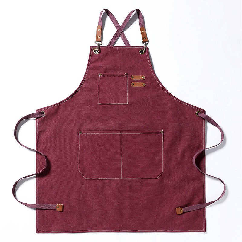 Avental unisex para trabalho de cozinha e restaurante Logotipo personalizado