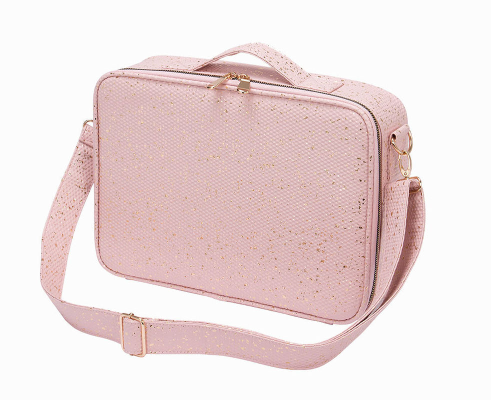 Saco cosmético de padrão sólido para cores personalizadas Saco portátil para o ombro