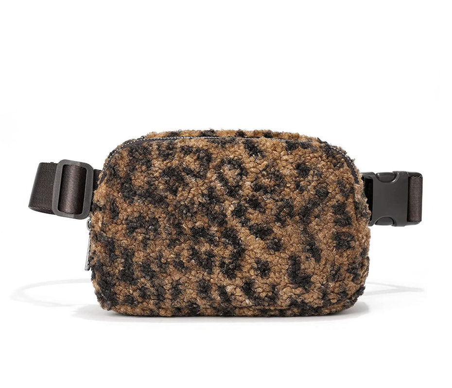 OEM/ODM aceito Bolsa de cinto Sherpa Cute Feminino Moda Berber Fleece Fanny Pack