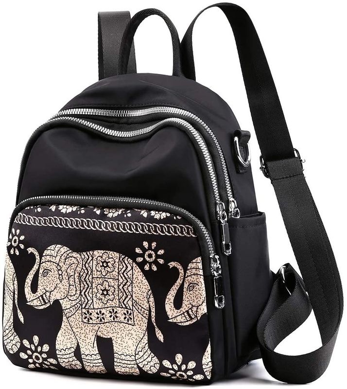 Bolsa de Mochila Pequena de Cor Personalizada para Mulheres Meninas Mini Bolsa de Dia de Nylon Multifunção Bolsa Escolar de Viagem