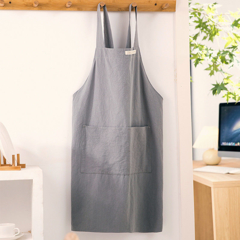 Avental de algodão personalizado com bolso para casa Restaurante Bar Uniforme de café