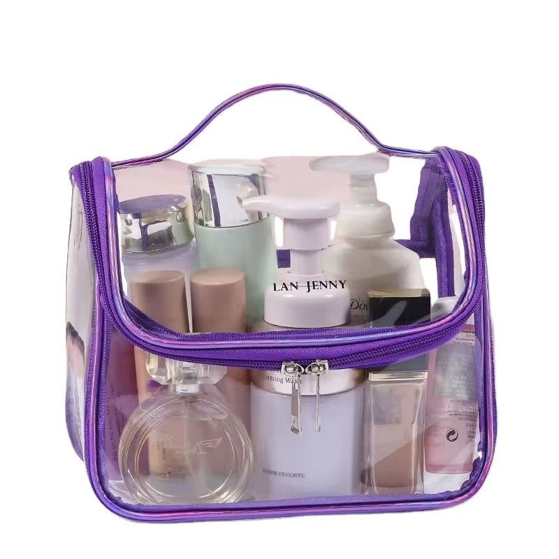 Compras Beleza transparente Viagens Toiletry PVC Custom Cosmetic Bag para viagens