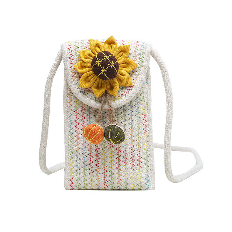 Saco tecido de flores ombro crossbody bolsa feminina para cores personalizadas e férias na praia