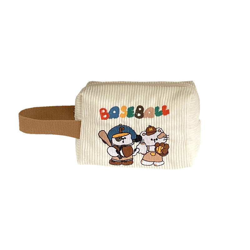Mini Saco de Armazenamento com Logotipo Personalizado Original Carinha Corduroy Illustration Bolsa de Mão