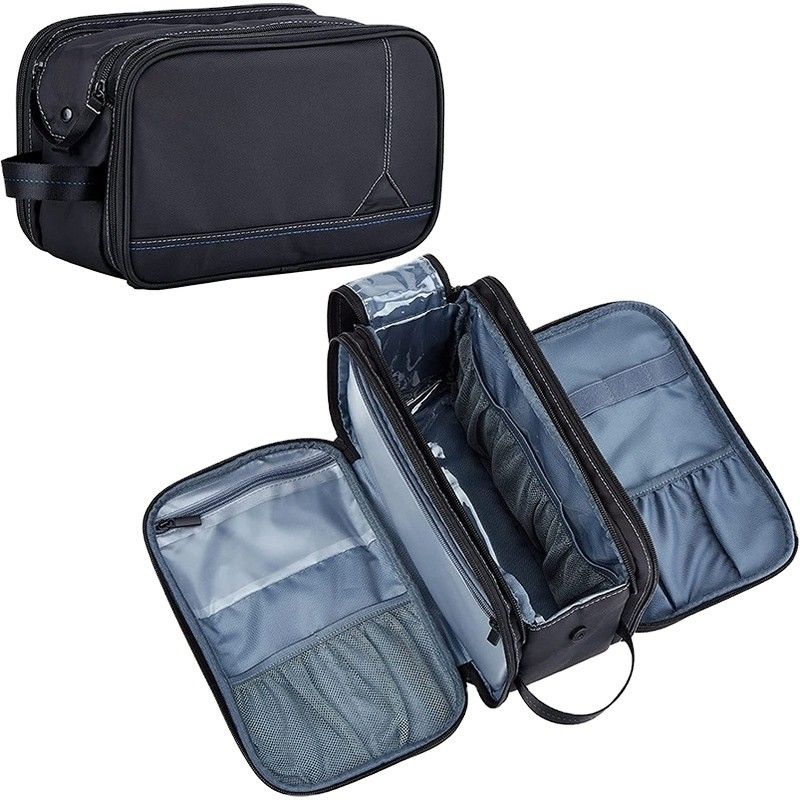 Amostra de grande capacidade de separação húmida e seca Saco de higiene impermeável de poliéster Saco de armazenamento para homens com logotipo personalizado