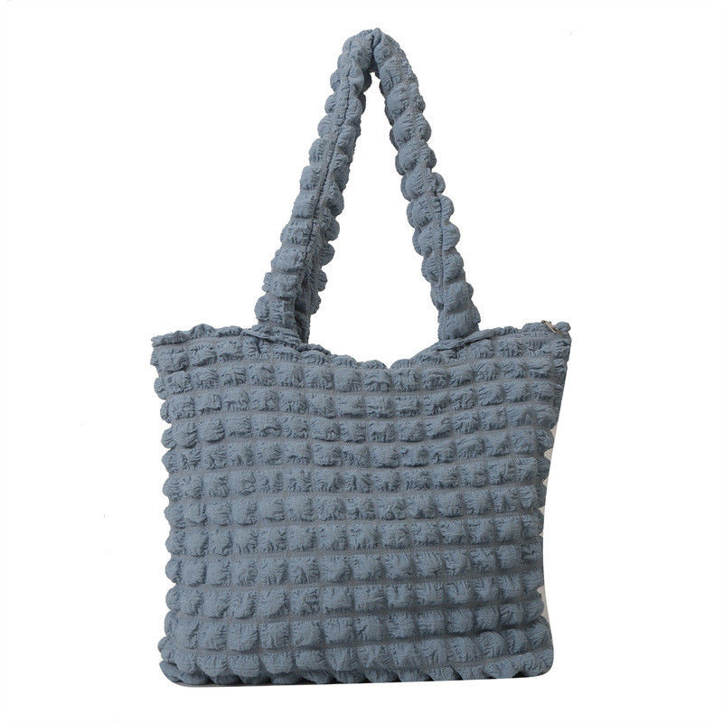 Bolsa de compras de bolhas de personalidade bolhas de flores de algodão bolsas de compras de bolhas de nuvem de rugas para mulheres