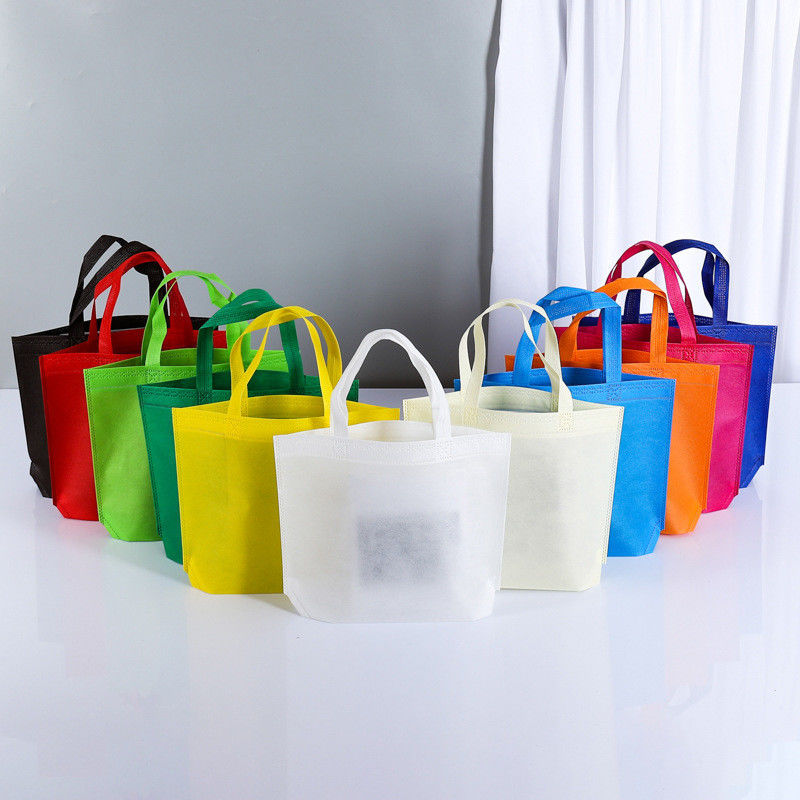 Bolsa de compras de tecido não tecido de cor personalizada