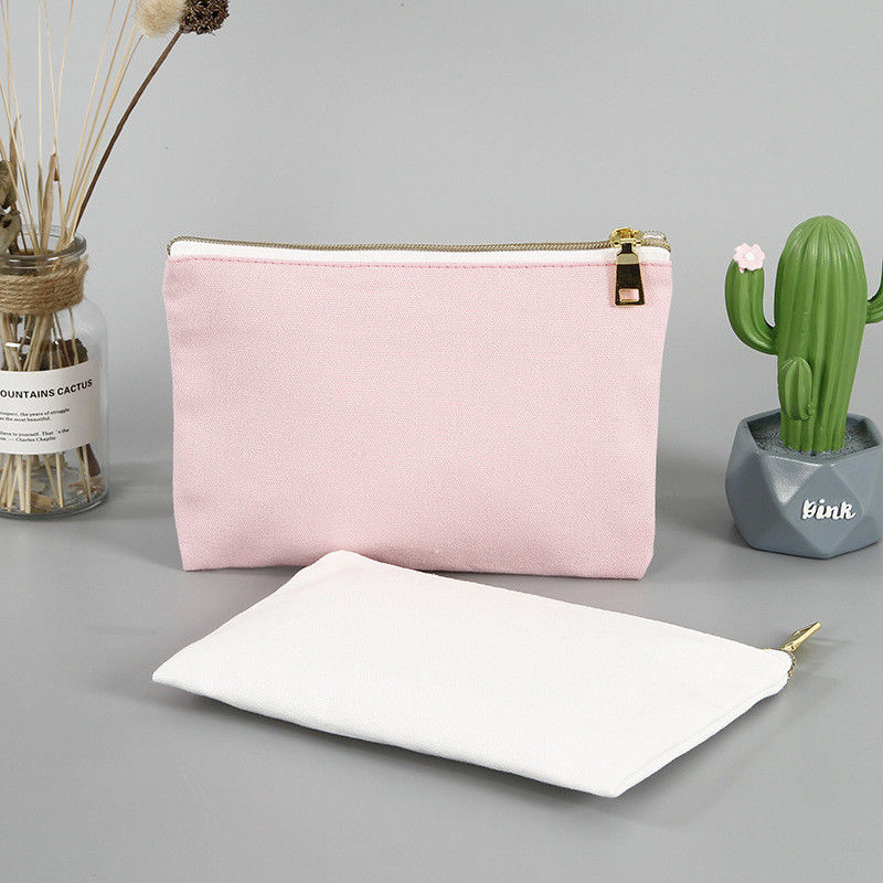 Logotipo personalizado bolso de lápis de lona organizador perfeito para roupas de banho e maquiagem de viagem