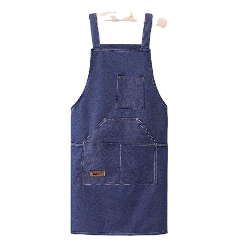 Custom Denim cabeleireiro ferramentas de jardim avental com bolsos suporte 7 dias ordem de amostra