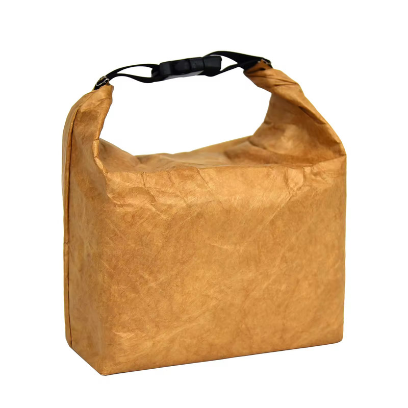 Alimento isolado Folha de alumínio térmico Dupont Tyvek Kraft Paper Lunch Cooler Saco com alça em impressão personalizada