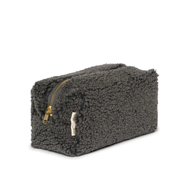 Bolsa Cosmética Multicolor Mulher Plush Bolsa de Maquiagem de Veludo Teddy Exquisita para em movimento