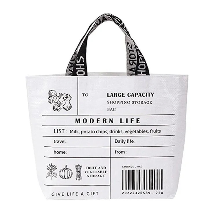 Saco de compras personalizado com cor personalizada e logotipo multicolor