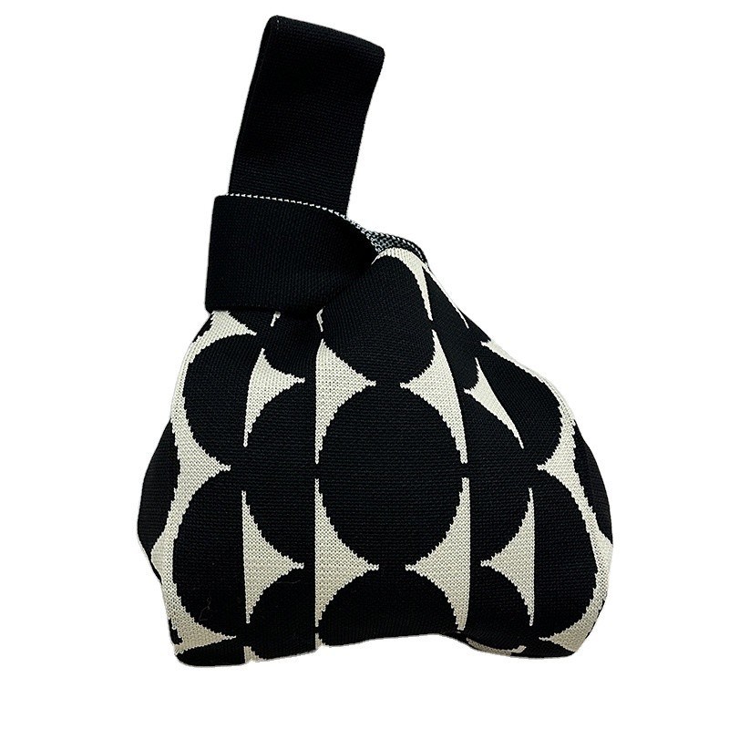 Moda de luxo flor de padrão mini bolsa de mão de mulheres Bolsa de compras Carinhosas bolsas de tricô