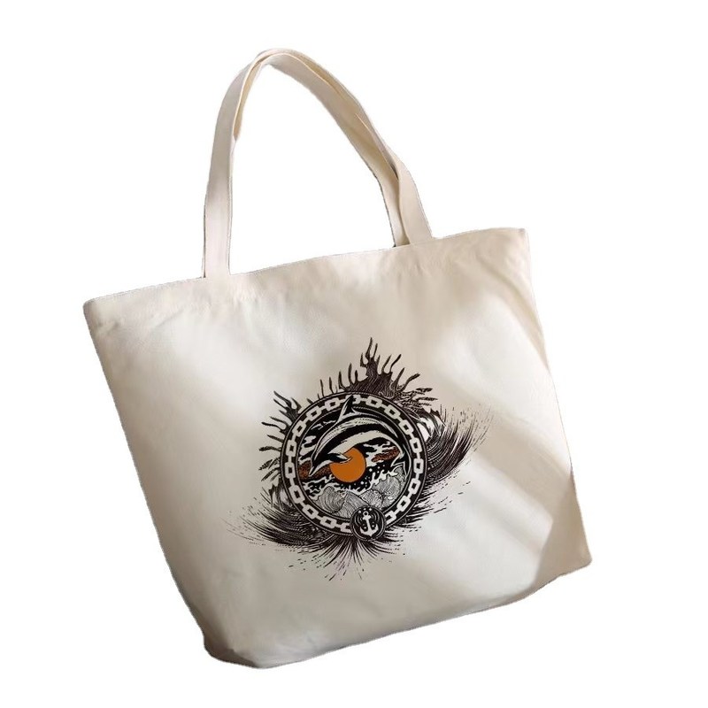 Promoção Custom Shoulder Durable Cotton Canvas Shopping Tote Bag com grande capacidade