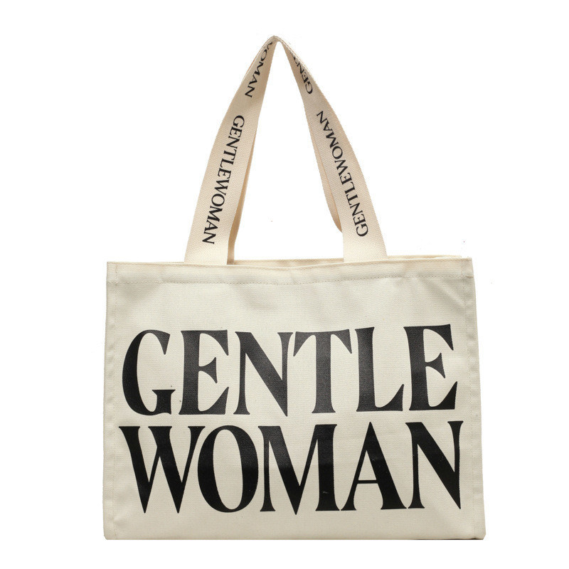 OEM/ODM aceitável algodão natural de tela pesada bolsa de toque com bolso e fecho