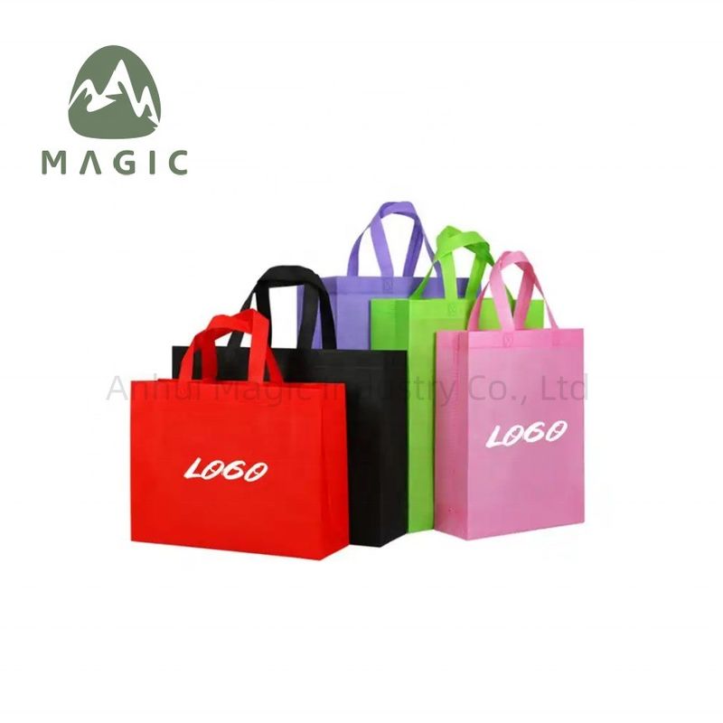 Logotipo personalizado Saco de compras não tecido para promoções de bolsas de presente de férias reutilizáveis