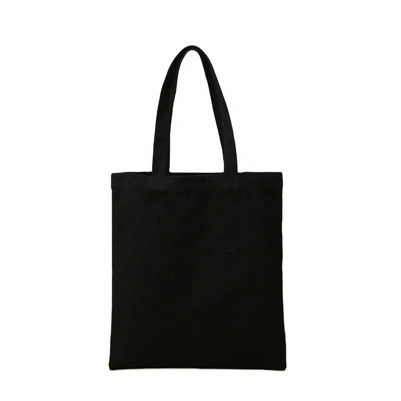Logotipo personalizado Impresso Bolsas de Tote de lona em cores pretas vermelhas rosa azul roxo roxo para reutilização