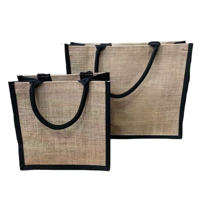 Regalos Bolsa de compras personalizada em borracha natural e ecológica Jute para Tote reutilizável