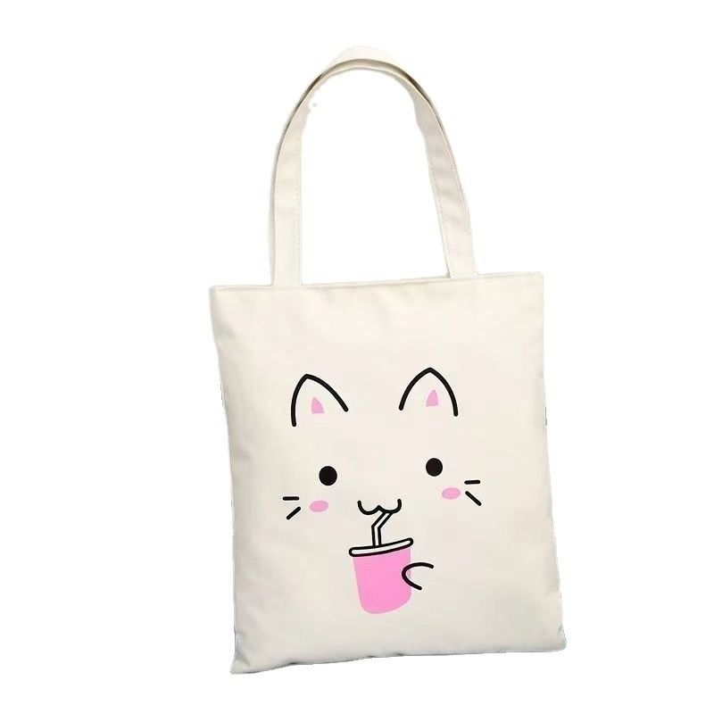 Saco de moda de tela com logotipo personalizado Saco de compras para a vida escolar diária